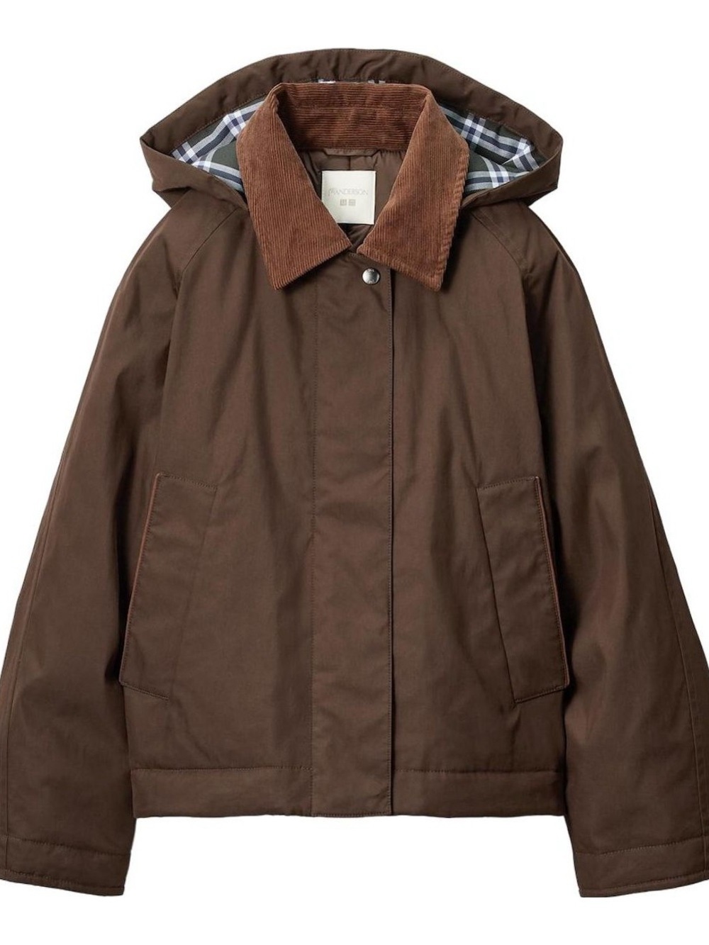 J.W. Anderson Brown Hooded Utility Jacket with Corduroy Collar